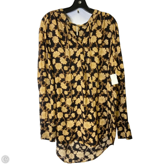 Top Long Sleeve By Free People In Black & Brown, Size: Xl