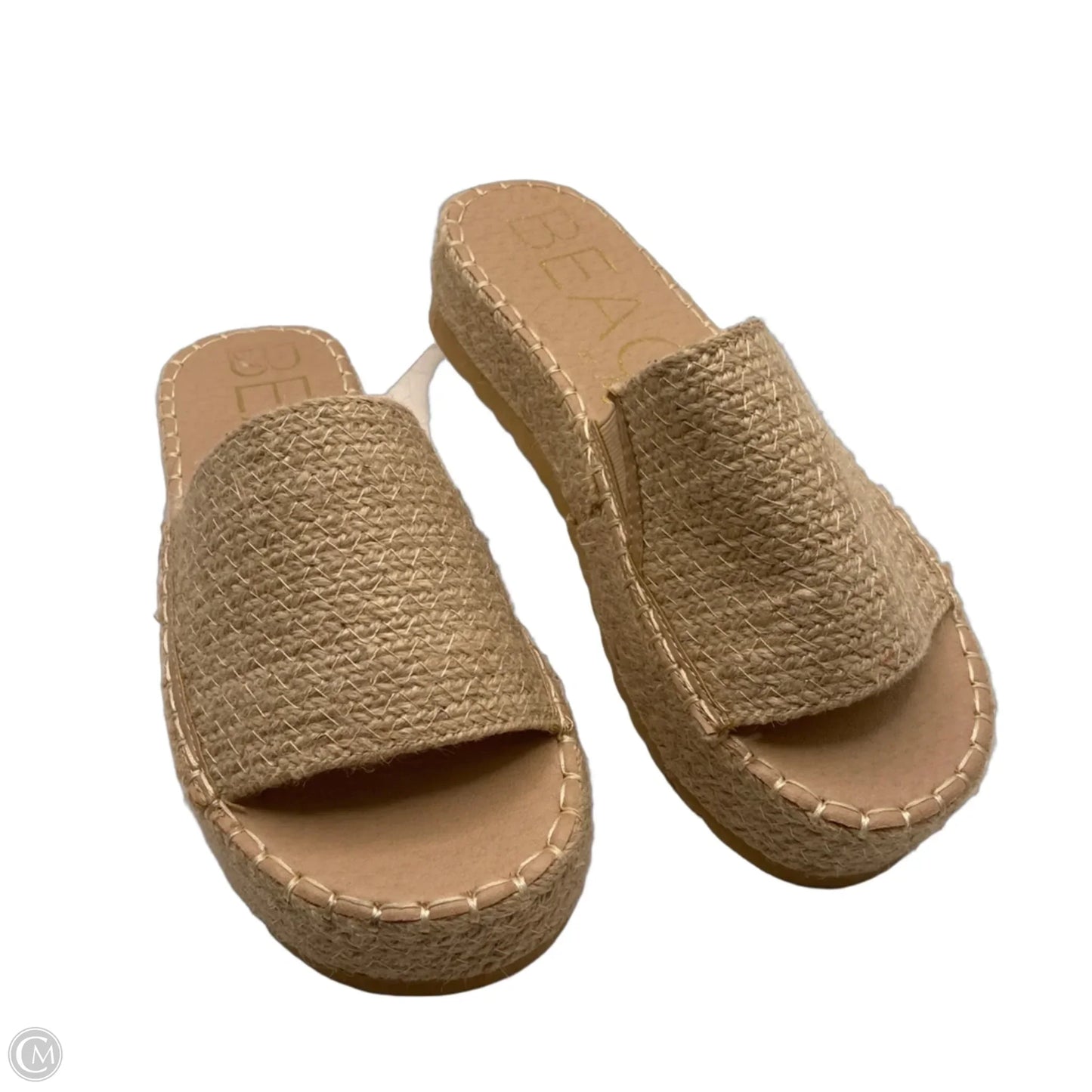 Shoes Heels Platform By Clothes Mentor In Tan, Size: 7