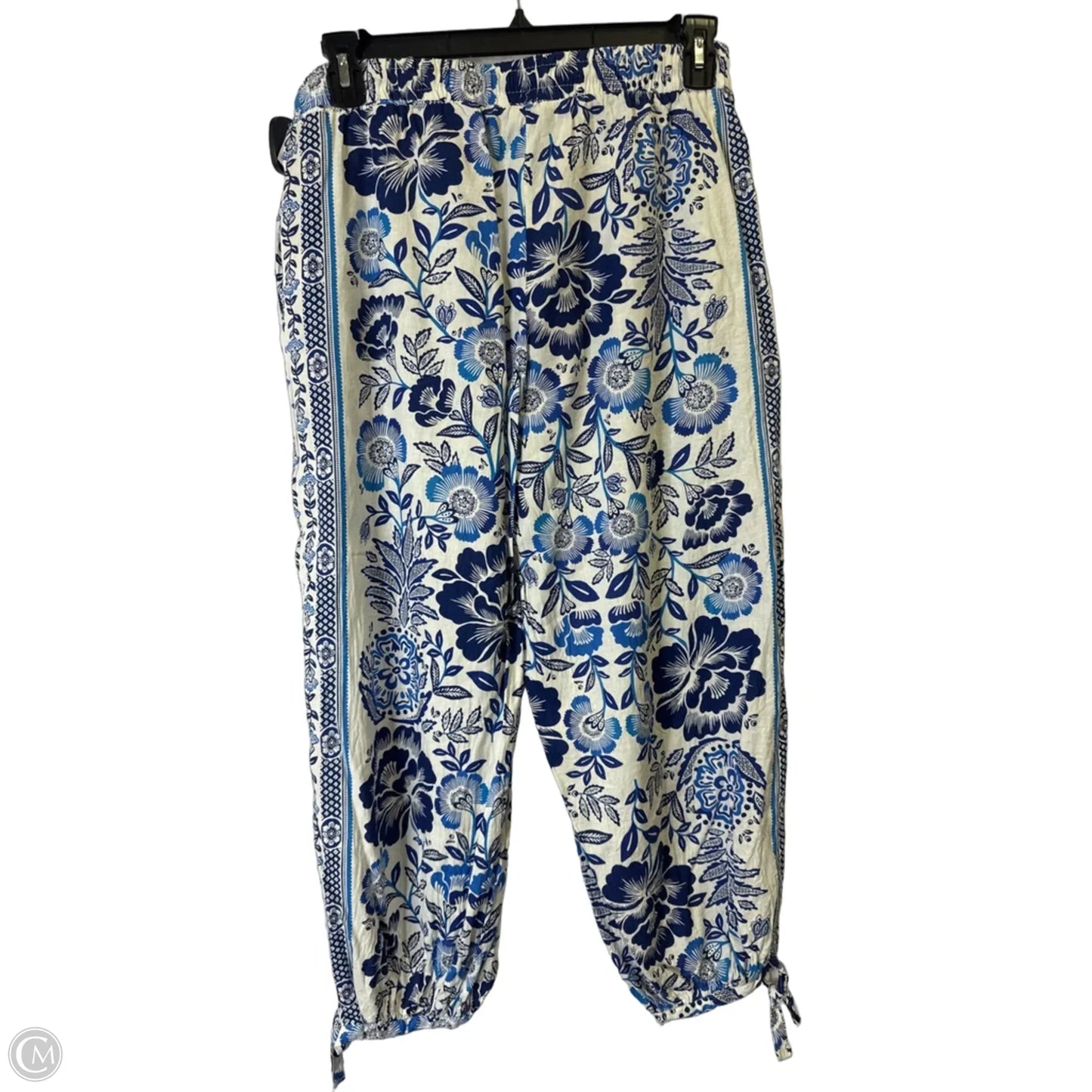 Pants Linen By Rachel Zoe In Blue & White, Size: L