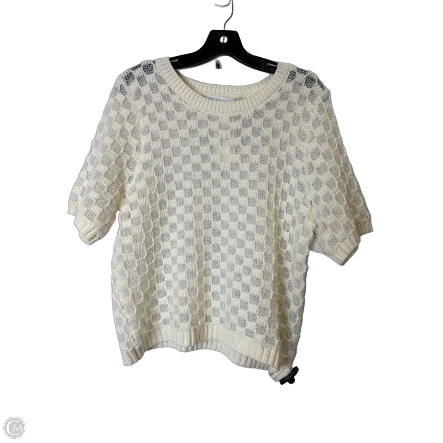Top Short Sleeve By Evereve In Cream, Size: M