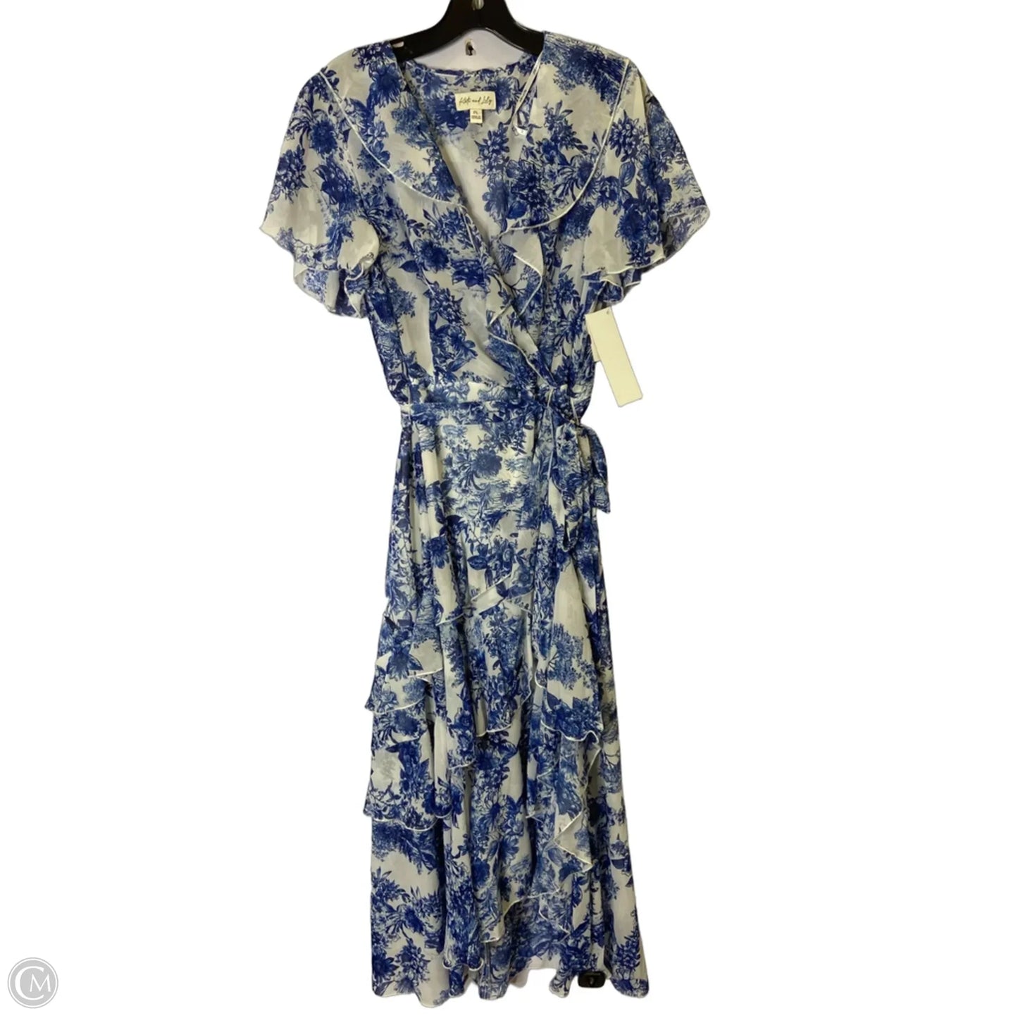 Dress Casual Maxi By Kate And Lily In Blue & White, Size: Lp