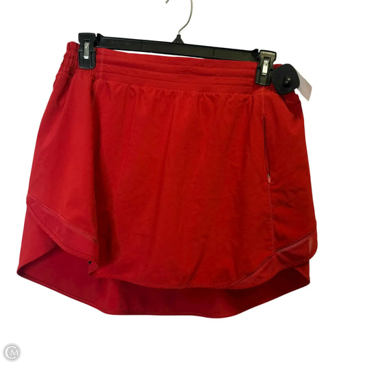 Athletic Skort By Lululemon In Red, Size: 14