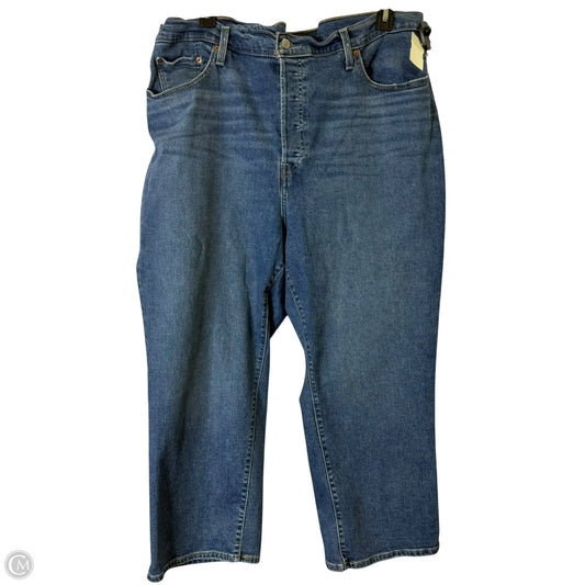 Jeans Straight By Levis In Blue Denim, Size: 22