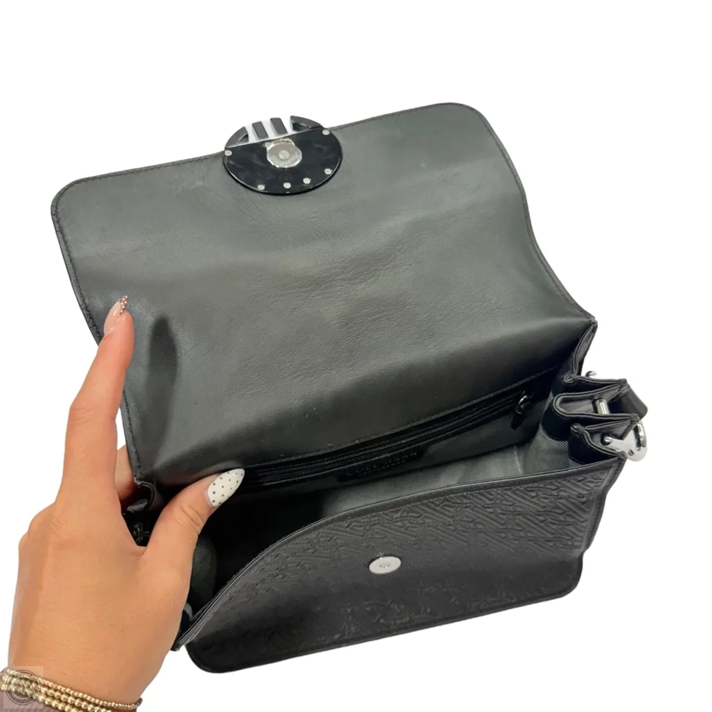 Handbag Leather By Cole-haan, Size: Medium