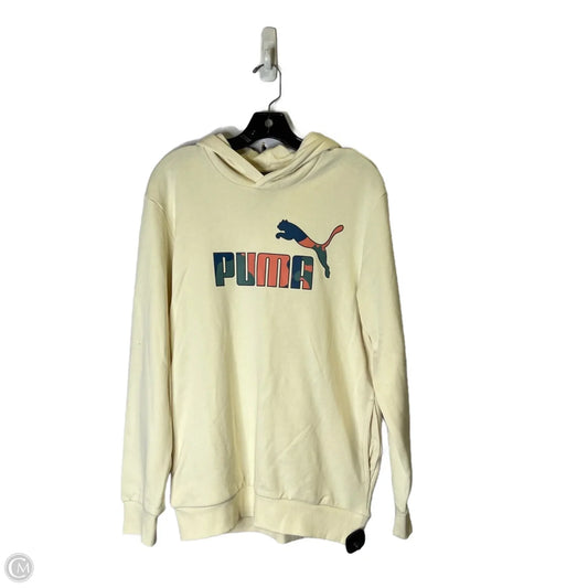 Sweatshirt Hoodie By Puma In Cream, Size: S