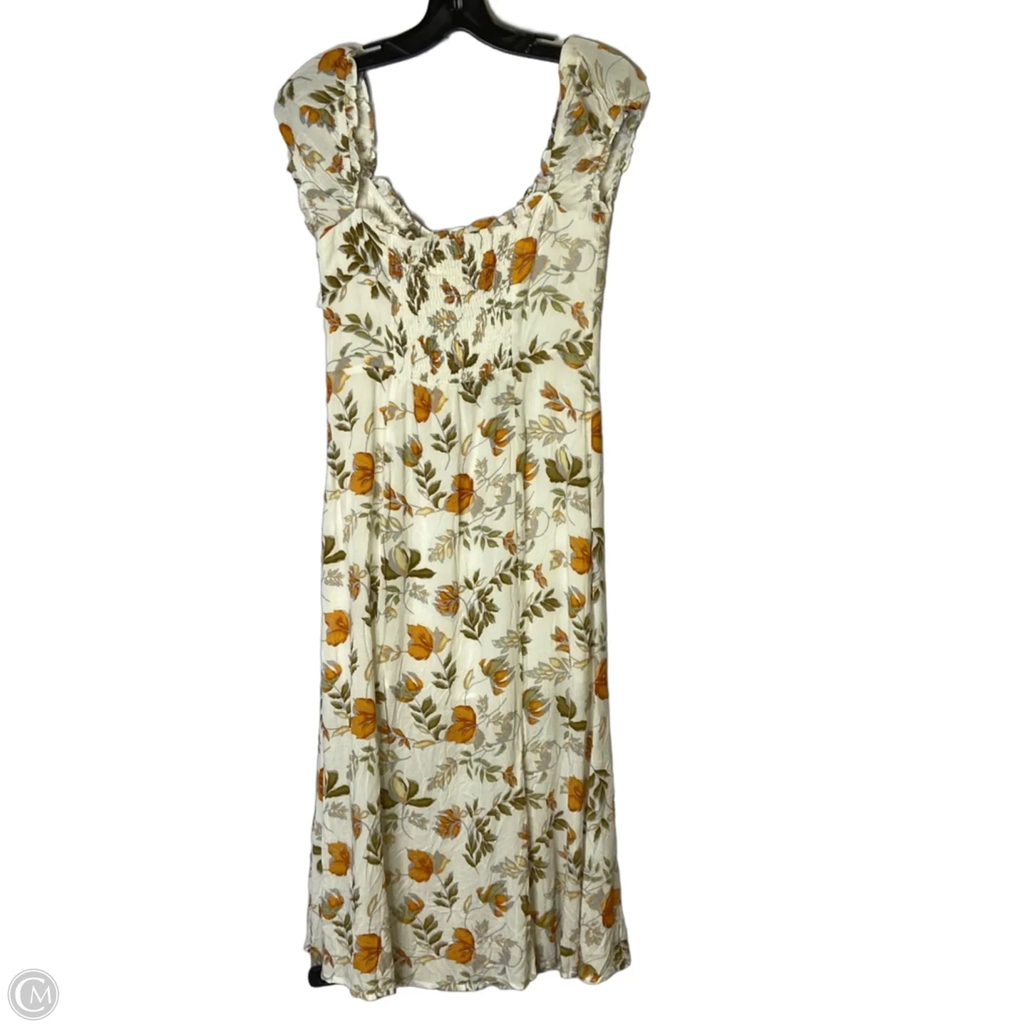 Dress Casual Midi By Hello Molly In Cream & Orange, Size: 6