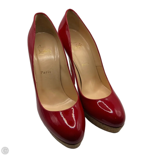 Shoes Luxury Designer By Christian Louboutin In Red, Size: 10.5