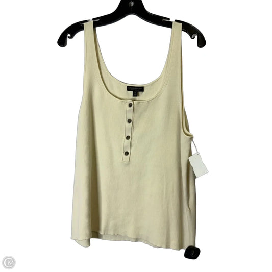 Top Sleeveless By Banana Republic In Cream, Size: Xl