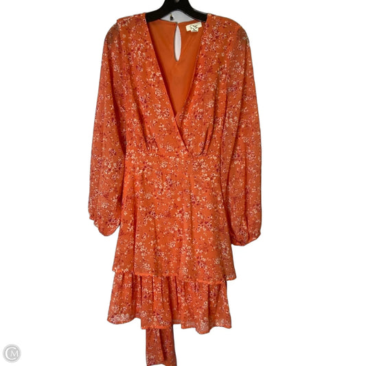 Dress Casual Short By Japna In Orange, Size: Xl
