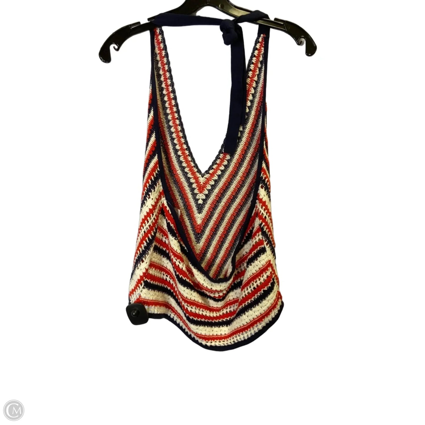 Top Sleeveless By Clothes Mentor In Red & White, Size: L