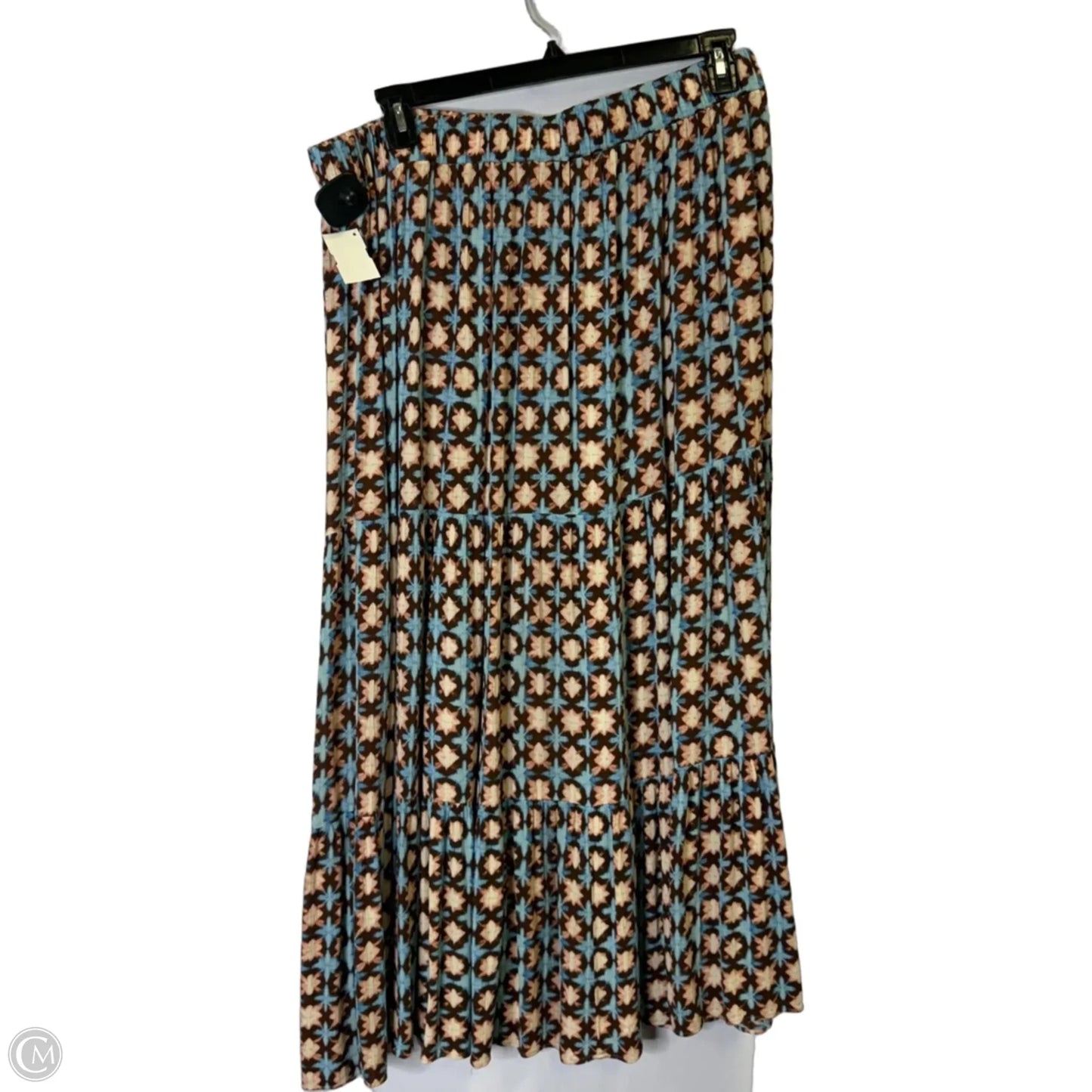 Skirt Maxi By Loft In Blue & Brown, Size: Xl