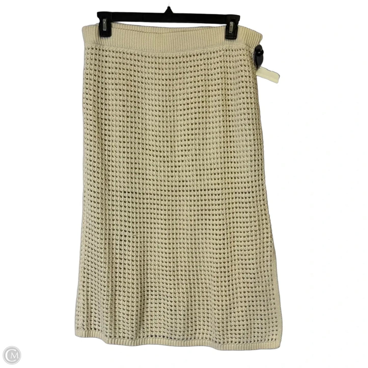 Skirt Midi By Clothes Mentor In Cream, Size: L