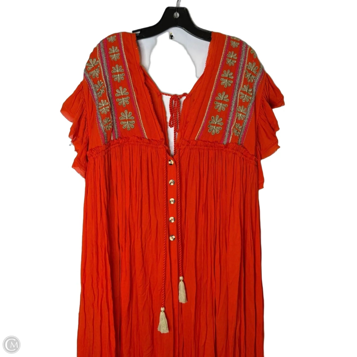 Dress Casual Midi By Free People In Orange, Size: L