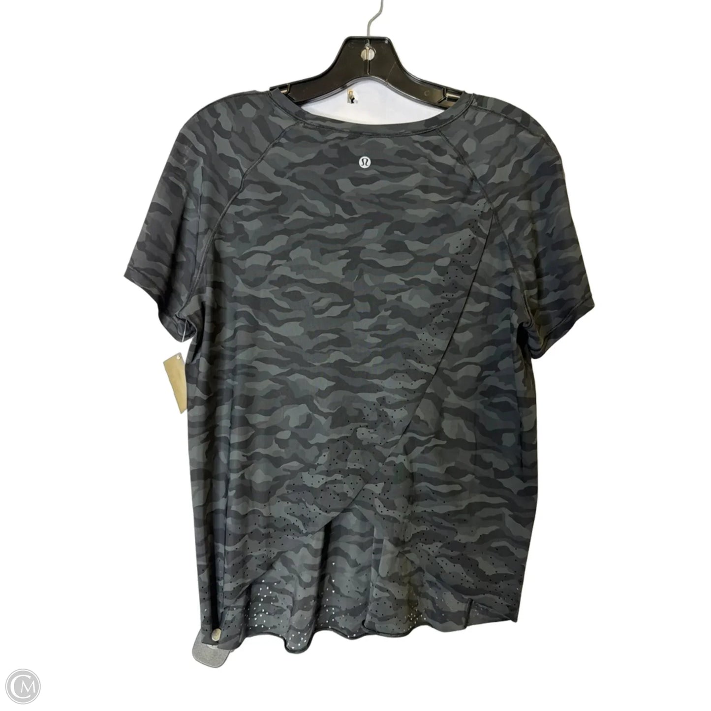 Athletic Top Short Sleeve By Lululemon In Camouflage Print, Size: M