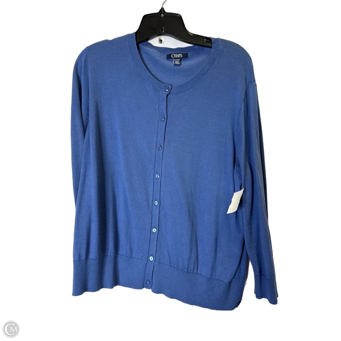 Cardigan By Chaps In Blue, Size: Xl
