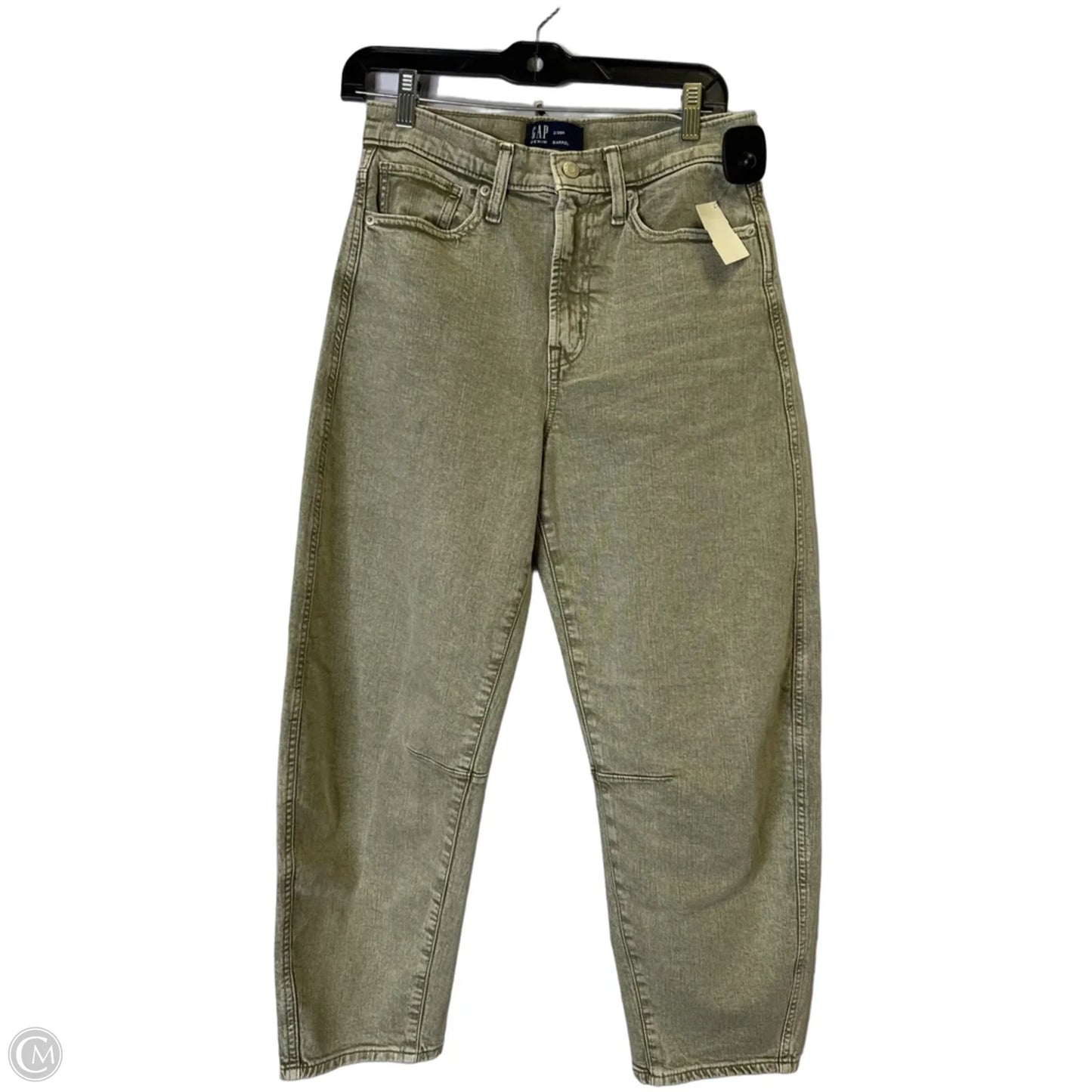 Jeans Wide Leg By Gap In Green, Size: 2