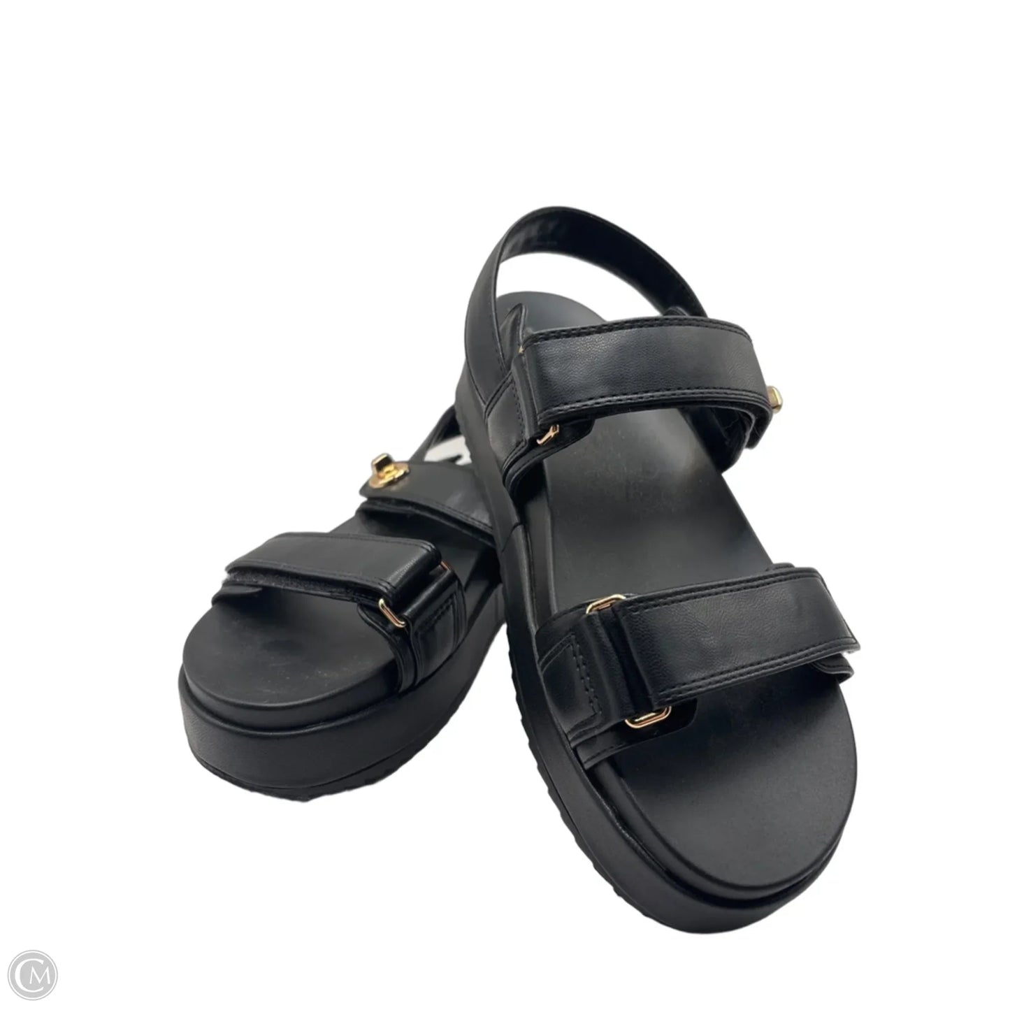 Sandals Heels Platform By A New Day In Black, Size: 8.5