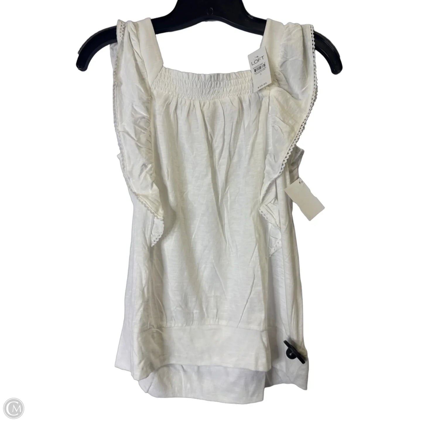 Top Sleeveless By Loft In White, Size: S