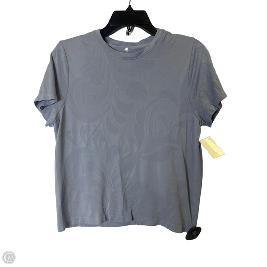 Athletic Top Short Sleeve By New Balance In Blue, Size: L