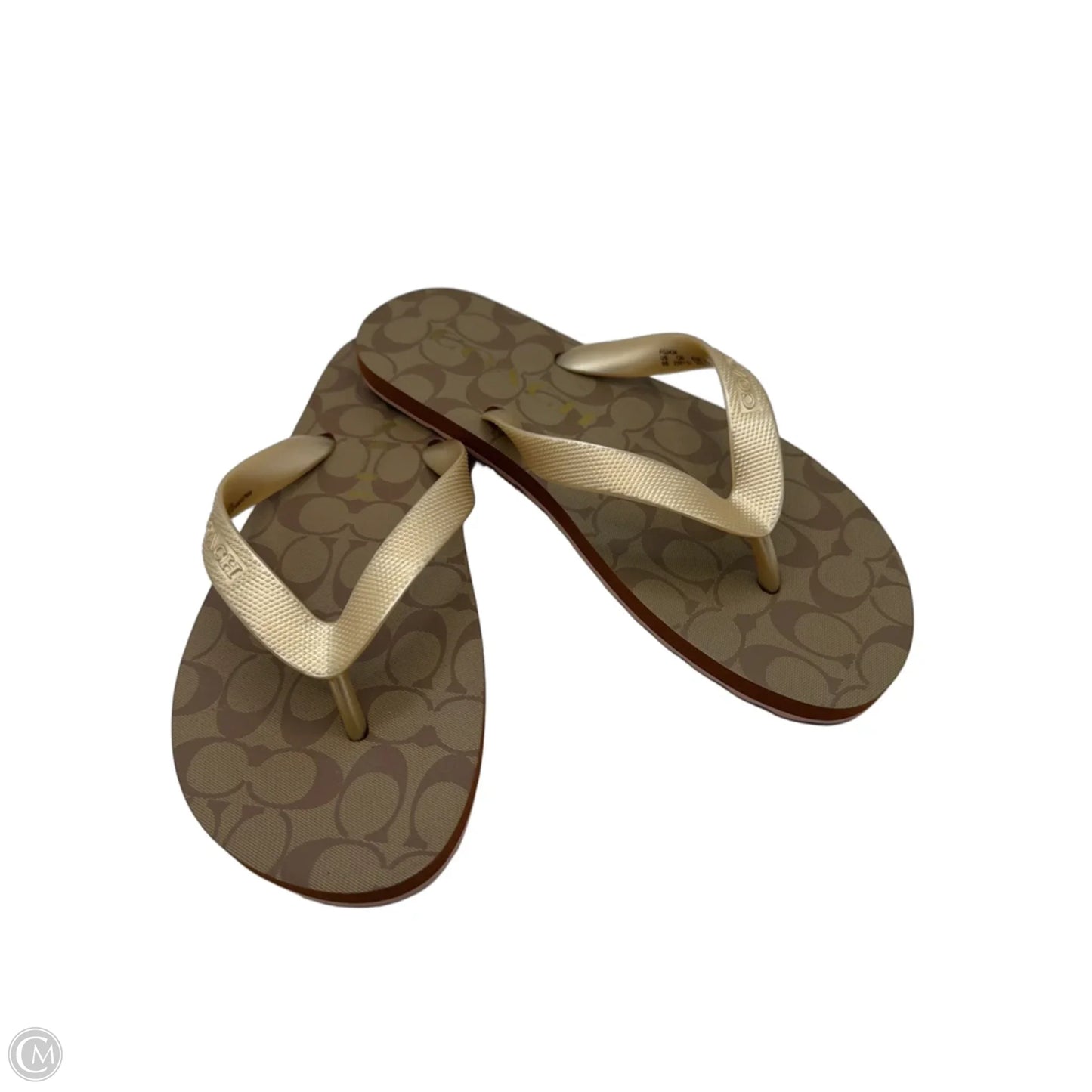Sandals Designer By Coach In Tan, Size: 6