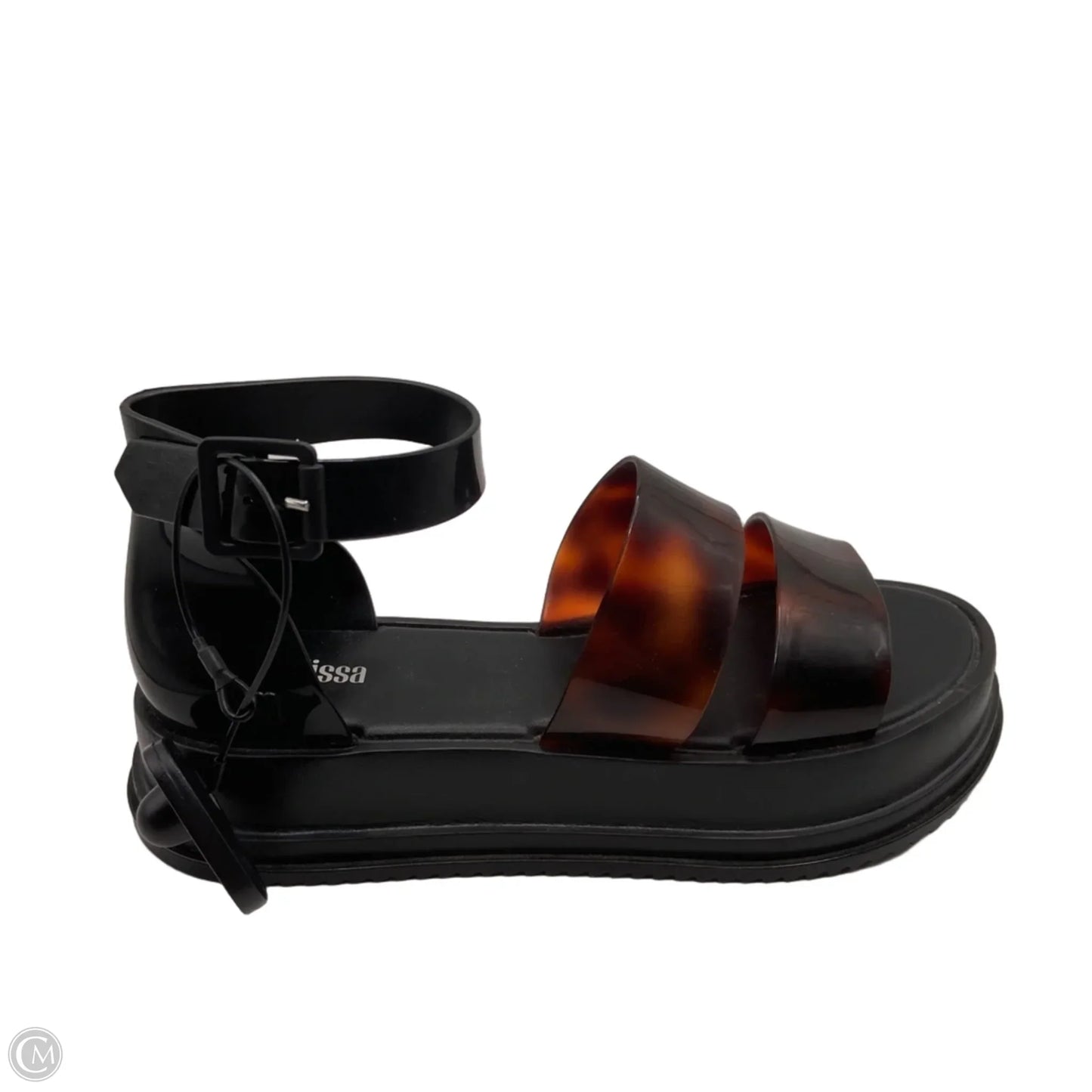 Sandals Heels Platform By Clothes Mentor In Black, Size: 8