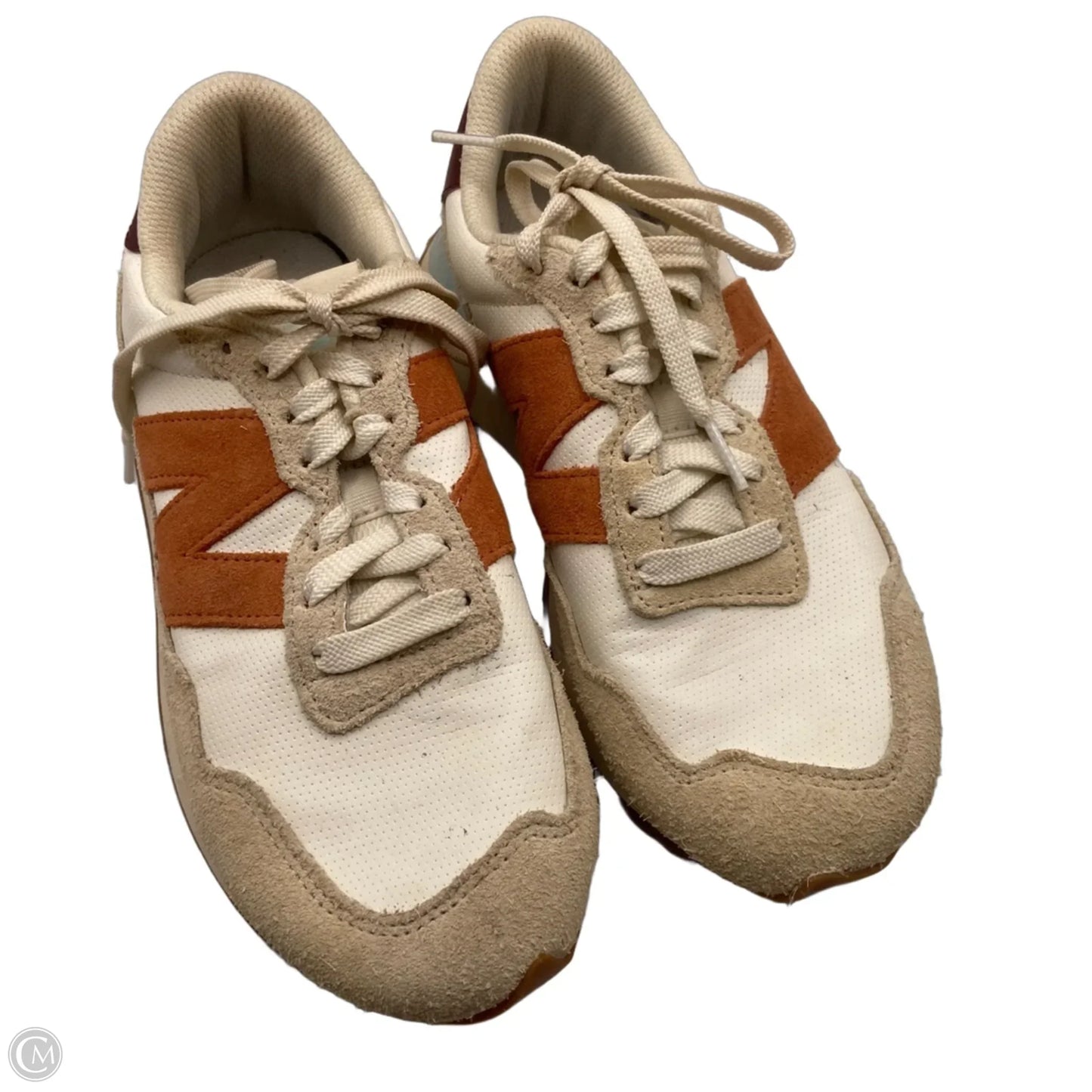 Shoes Sneakers By New Balance In Cream & Orange, Size: 8