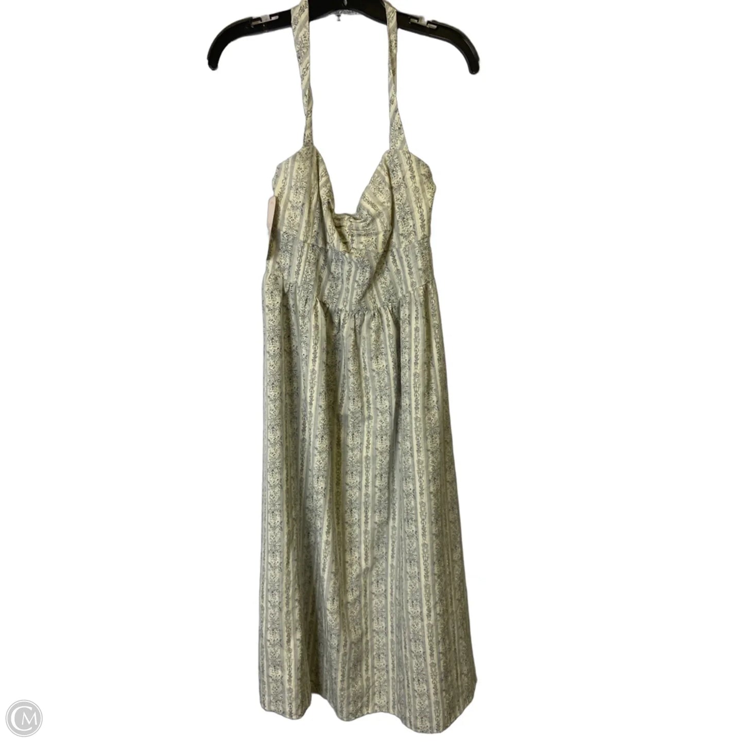 Dress Casual Midi By Clothes Mentor In Blue & Cream, Size: L