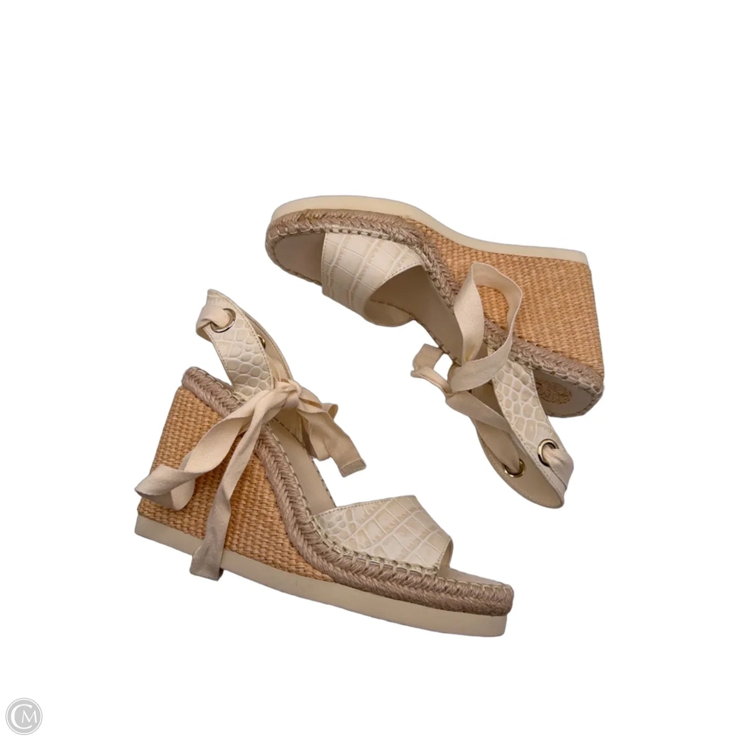 Shoes Heels Wedge By Vince Camuto In Cream, Size: 9