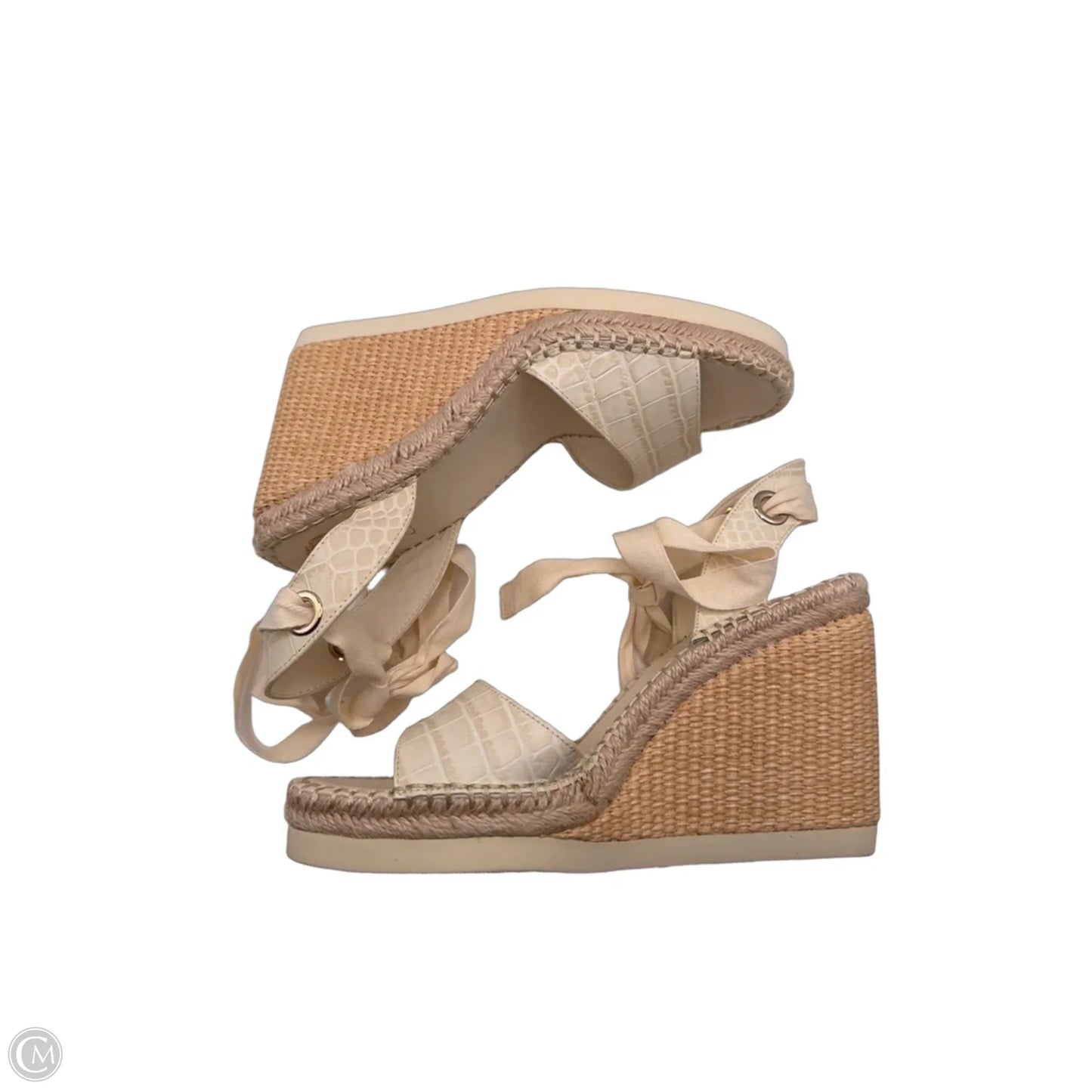 Shoes Heels Wedge By Vince Camuto In Cream, Size: 9