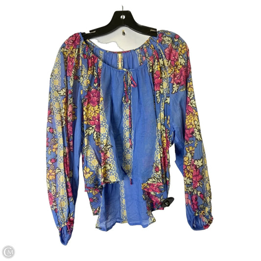 Top Long Sleeve By Free People In Blue, Size: Xs