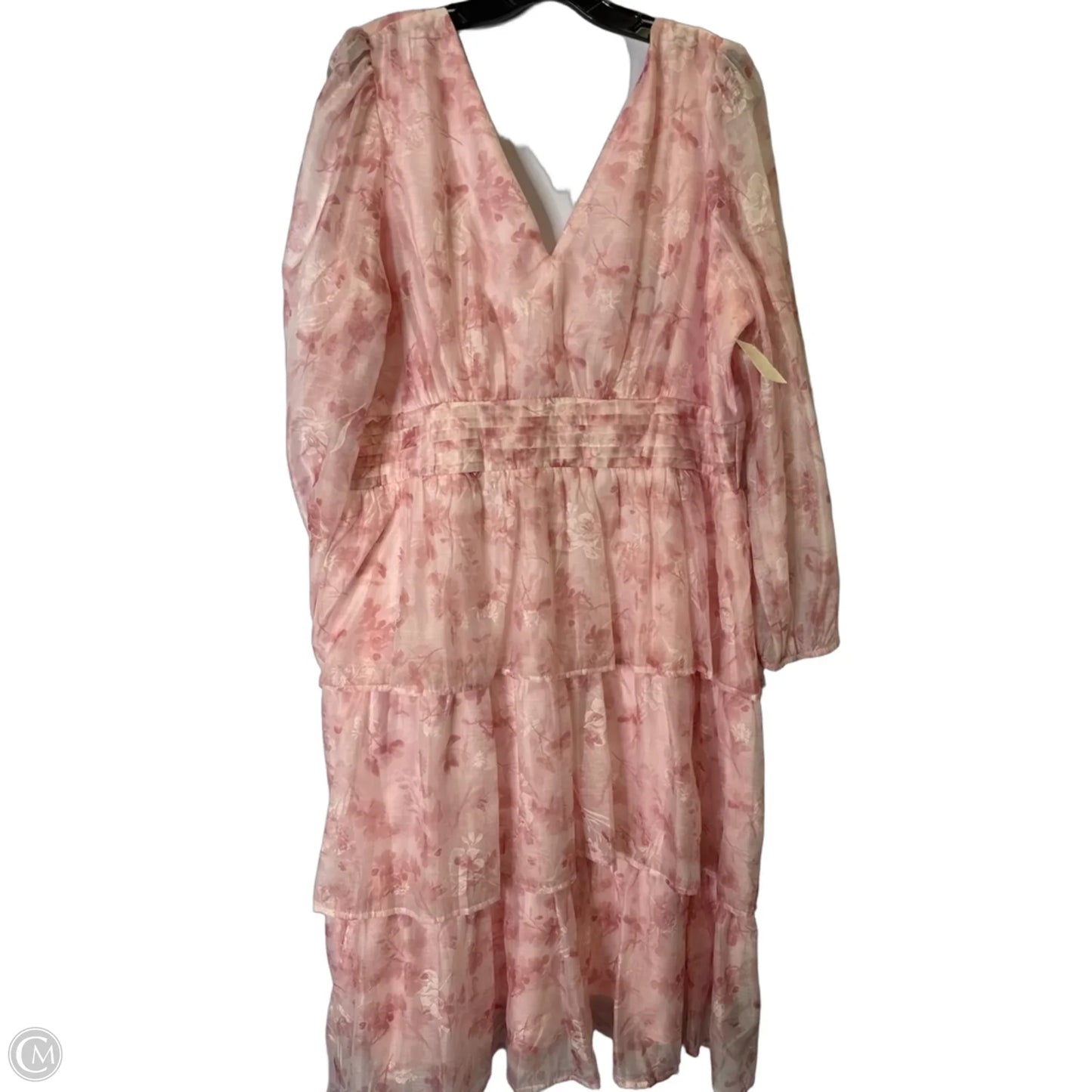 Dress Party Midi By Clothes Mentor In Pink, Size: 2x