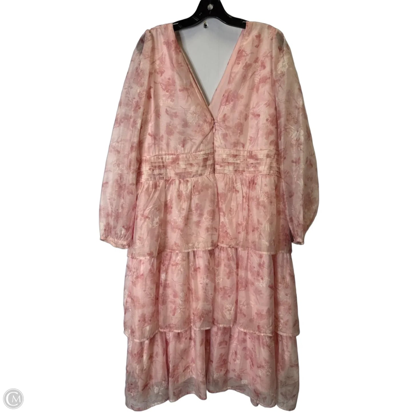 Dress Party Midi By Clothes Mentor In Pink, Size: 2x