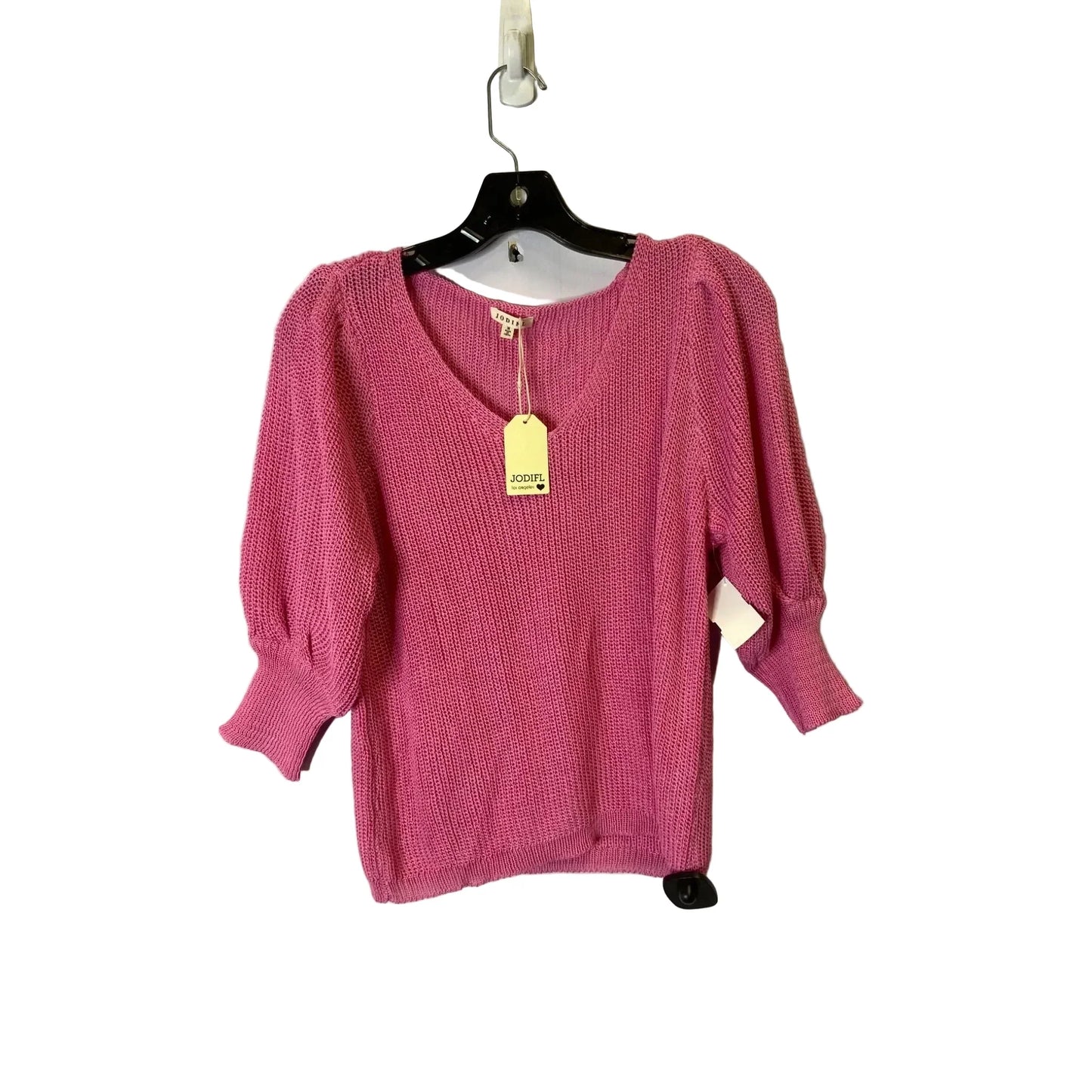 Sweater Short Sleeve By Jodifl In Pink, Size: M