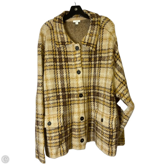 Jacket Other By J. Jill In Plaid Pattern, Size: 4x
