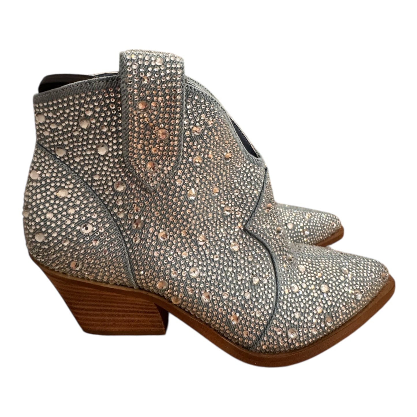 Boots Western By Jessica Simpson In Blue & Silver, Size:6