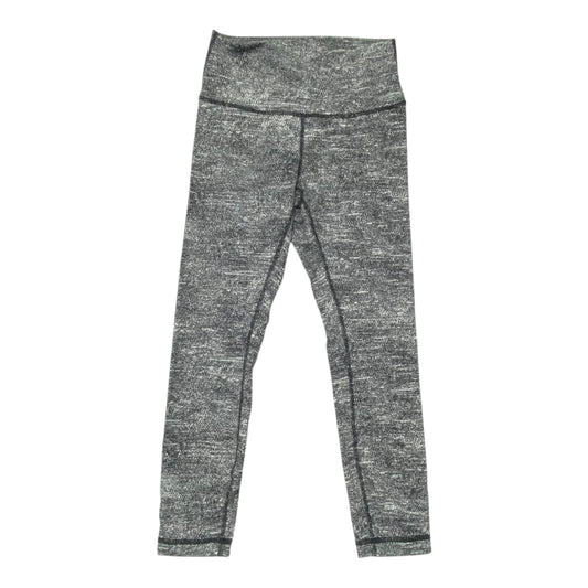 Athletic Leggings By Lululemon In Black & Grey, Size:8