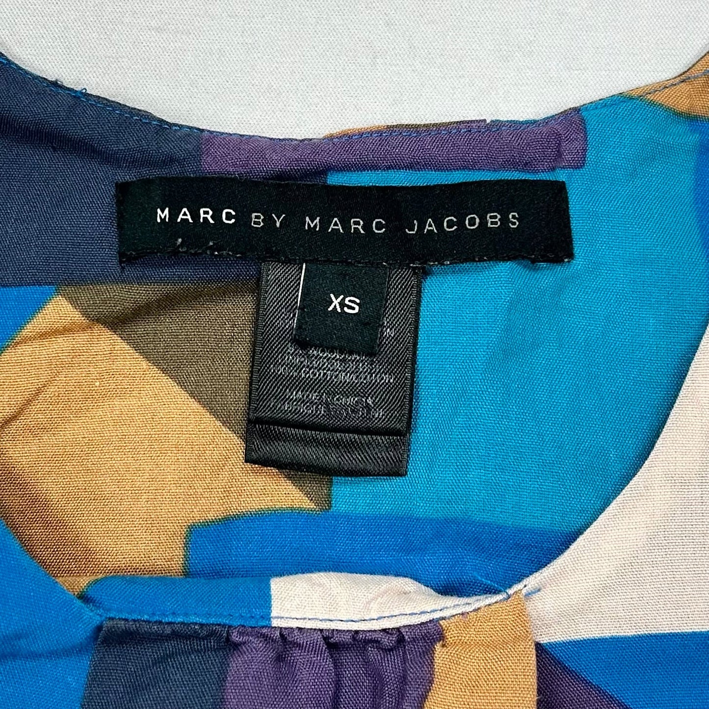 Blue & Tan Dress Designer By Marc By Marc Jacobs, Size: Xs