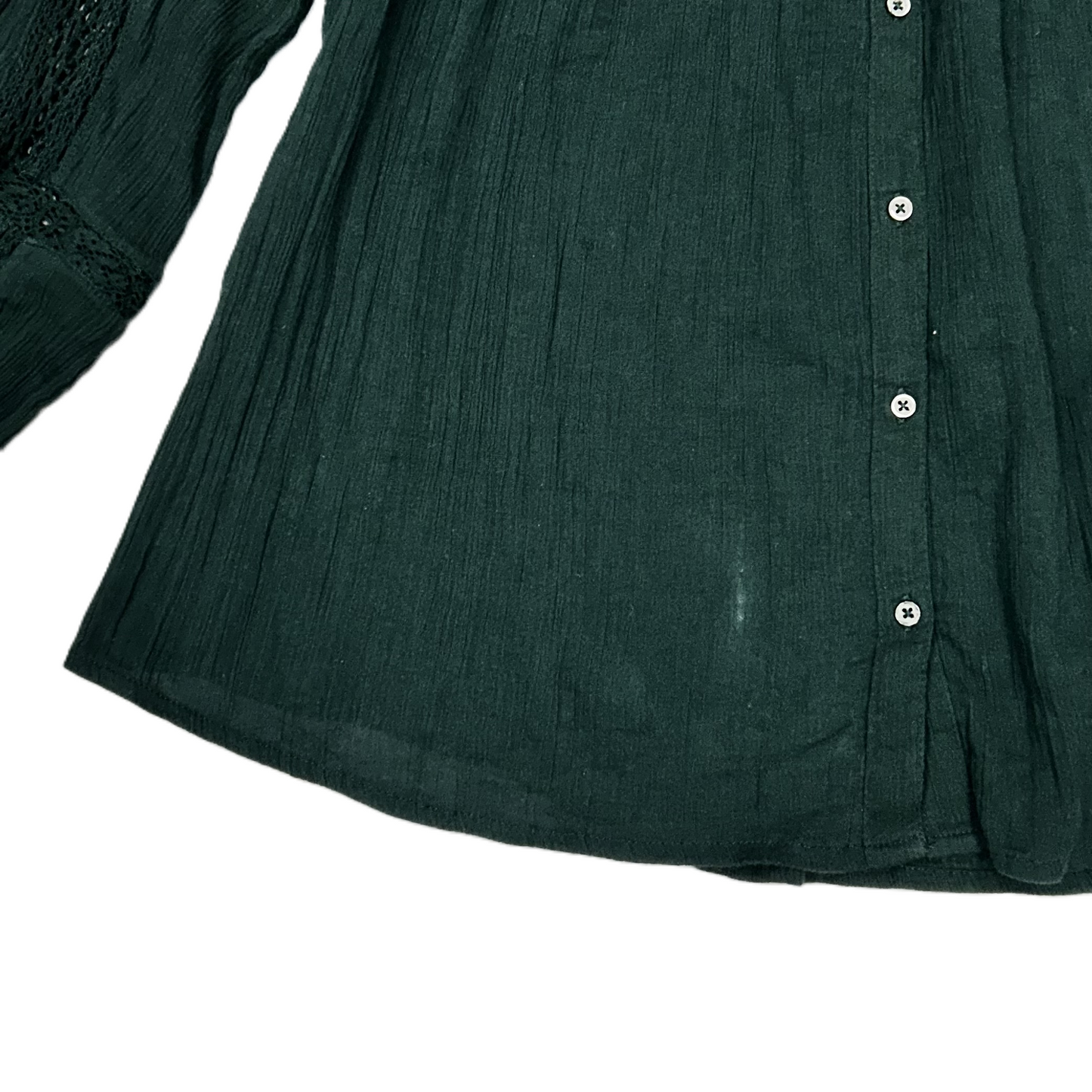 Green Top Long Sleeve By Free People, Size: S