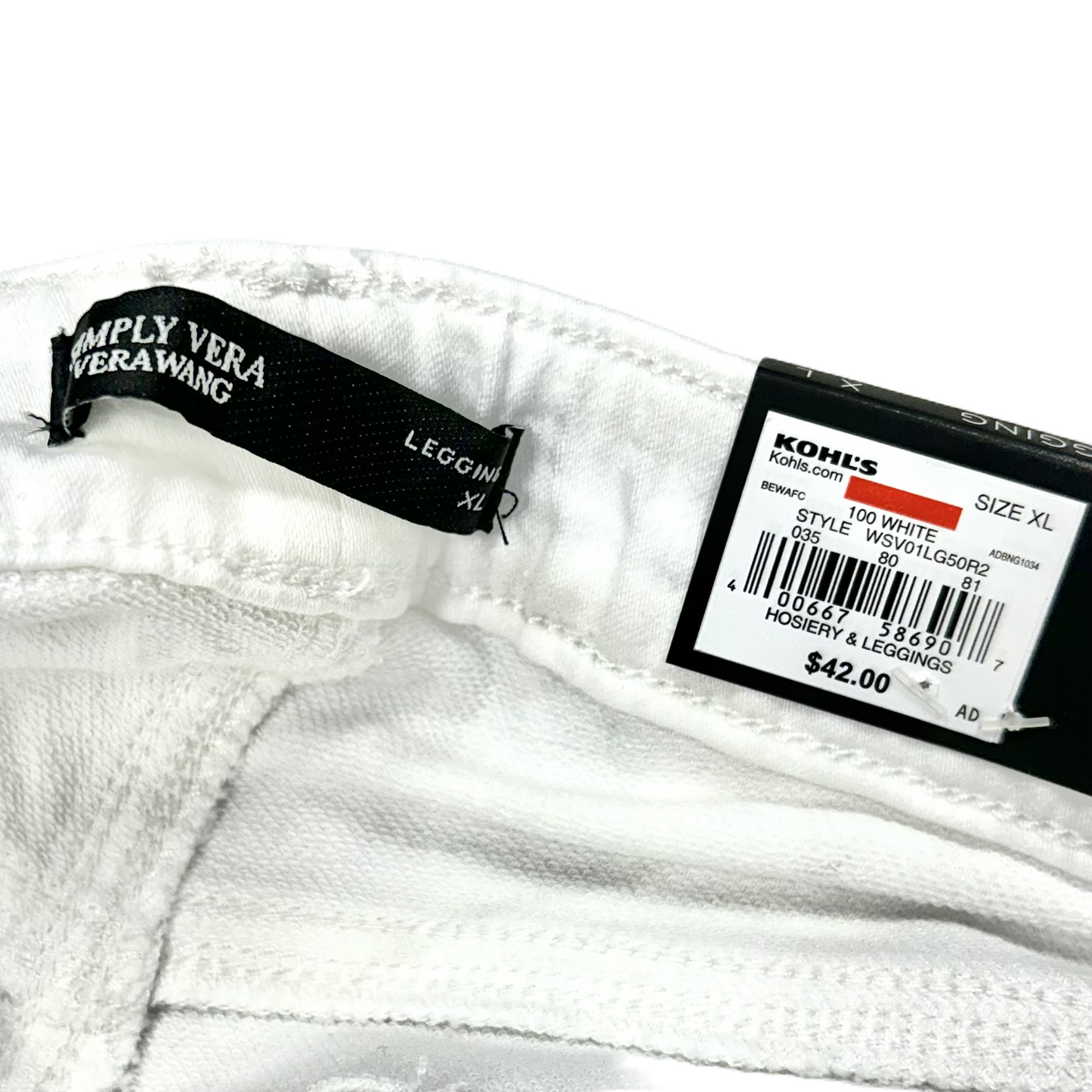 White Jeans Skinny By Simply Vera, Size: Xl