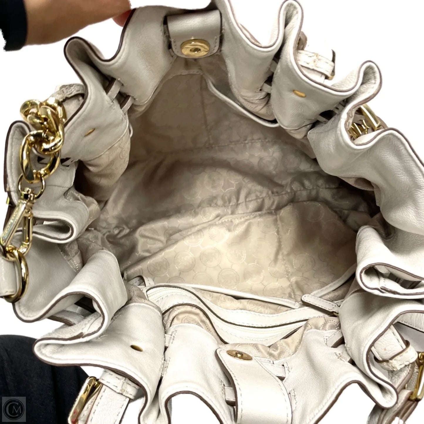 Handbag Leather By Michael By Michael Kors, Size: Large