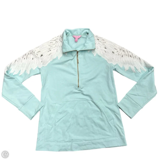 Top Long Sleeve Designer By Lilly Pulitzer In Blue & White, Size: Xs