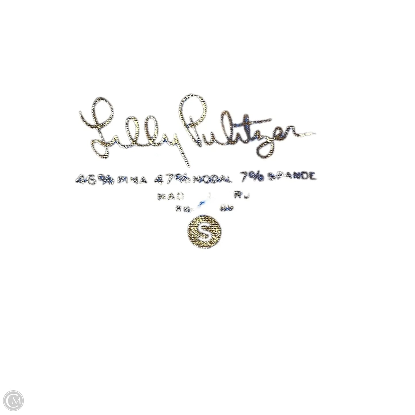 Top Short Sleeve Designer By Lilly Pulitzer In Blue, Size: S