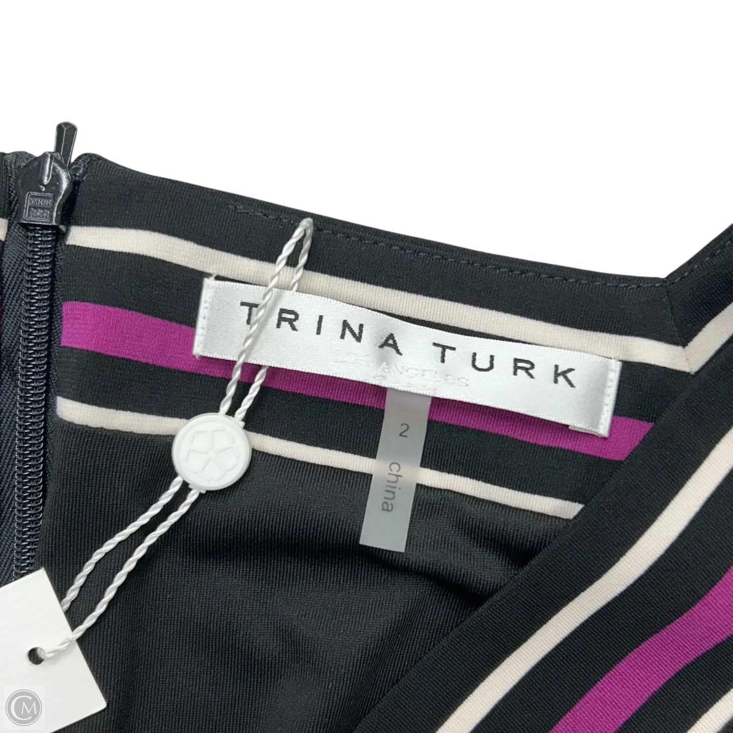 Dress Work By Trina Turk In Black & Purple, Size: Xs