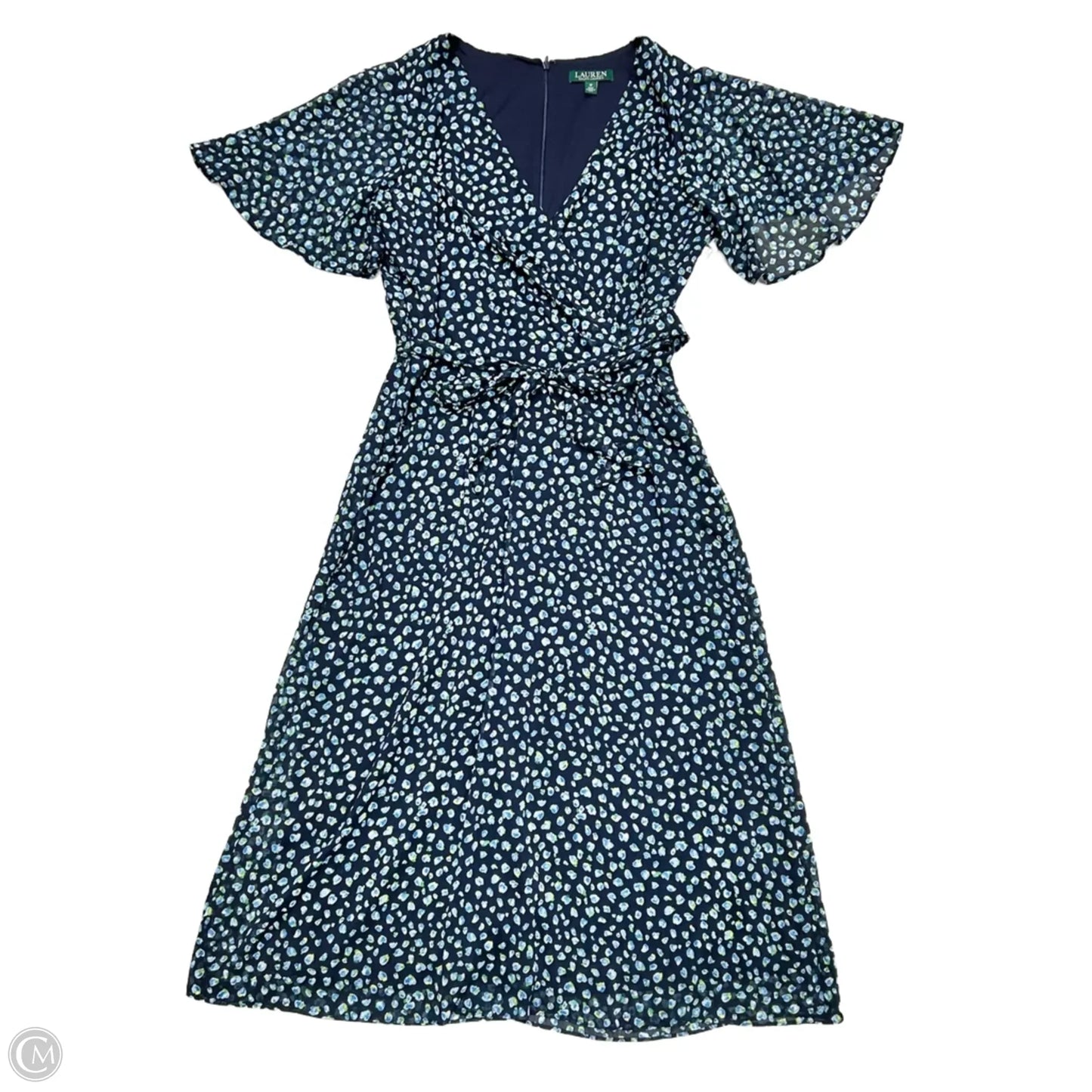 Dress Party Long By Lauren By Ralph Lauren In Blue, Size: L