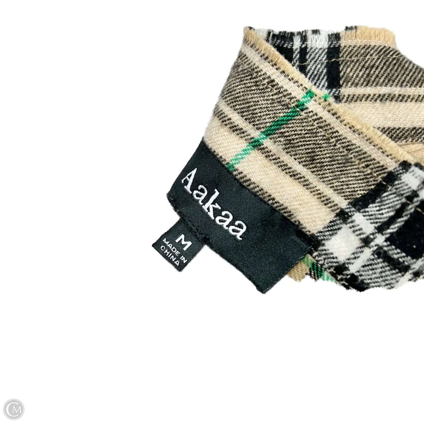 Jacket Shirt By Aakaa In Brown & Green, Size: M