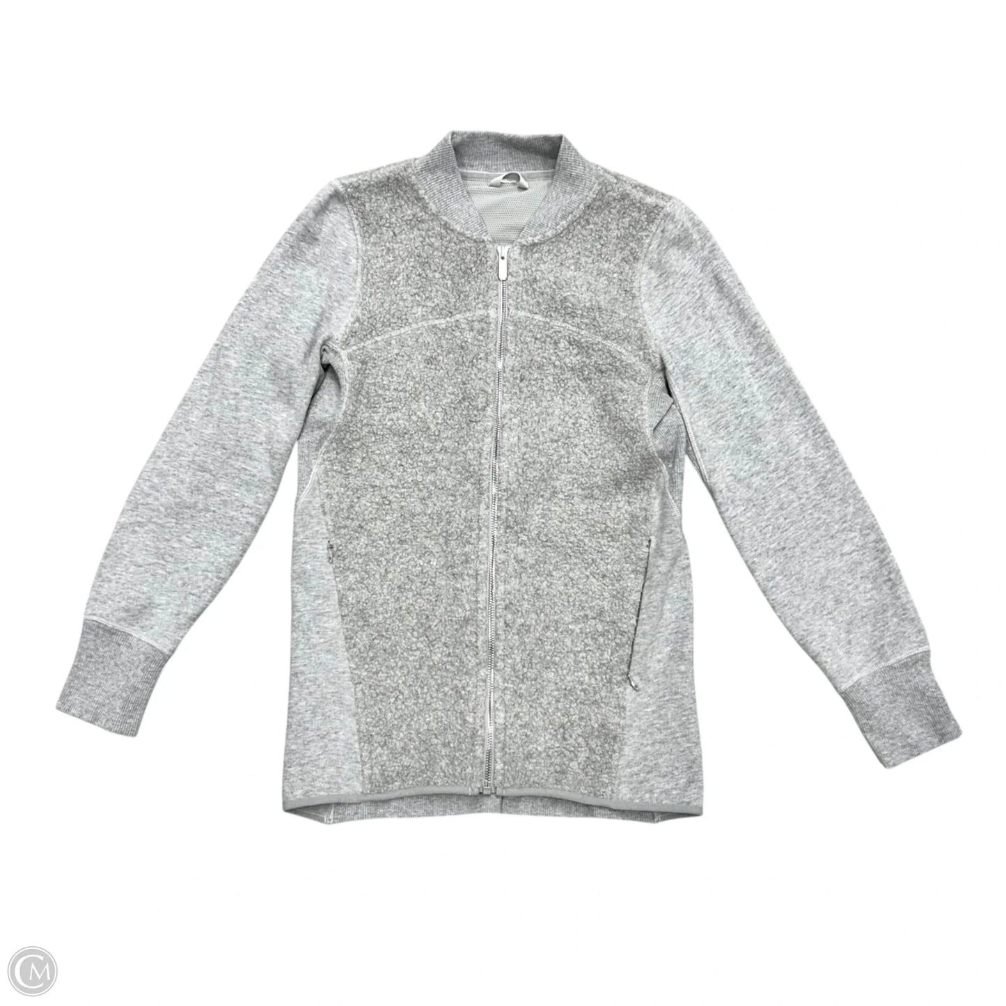 Athletic Jacket By Lululemon In Grey, Size: Xs
