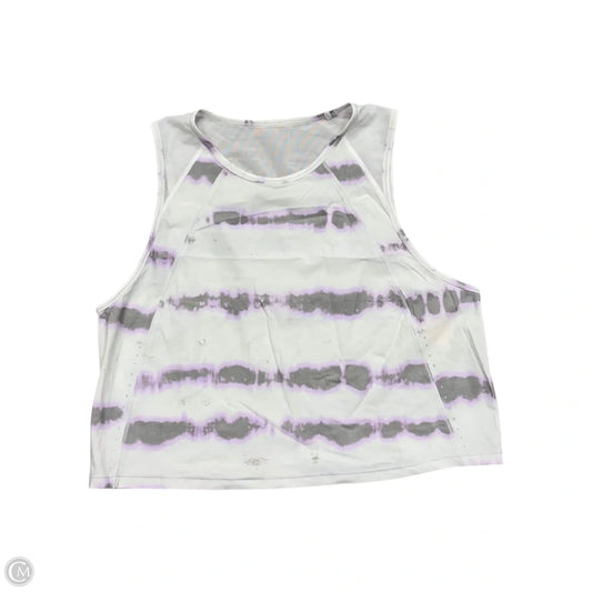 Athletic Tank Top By Lululemon In Grey & White, Size: M