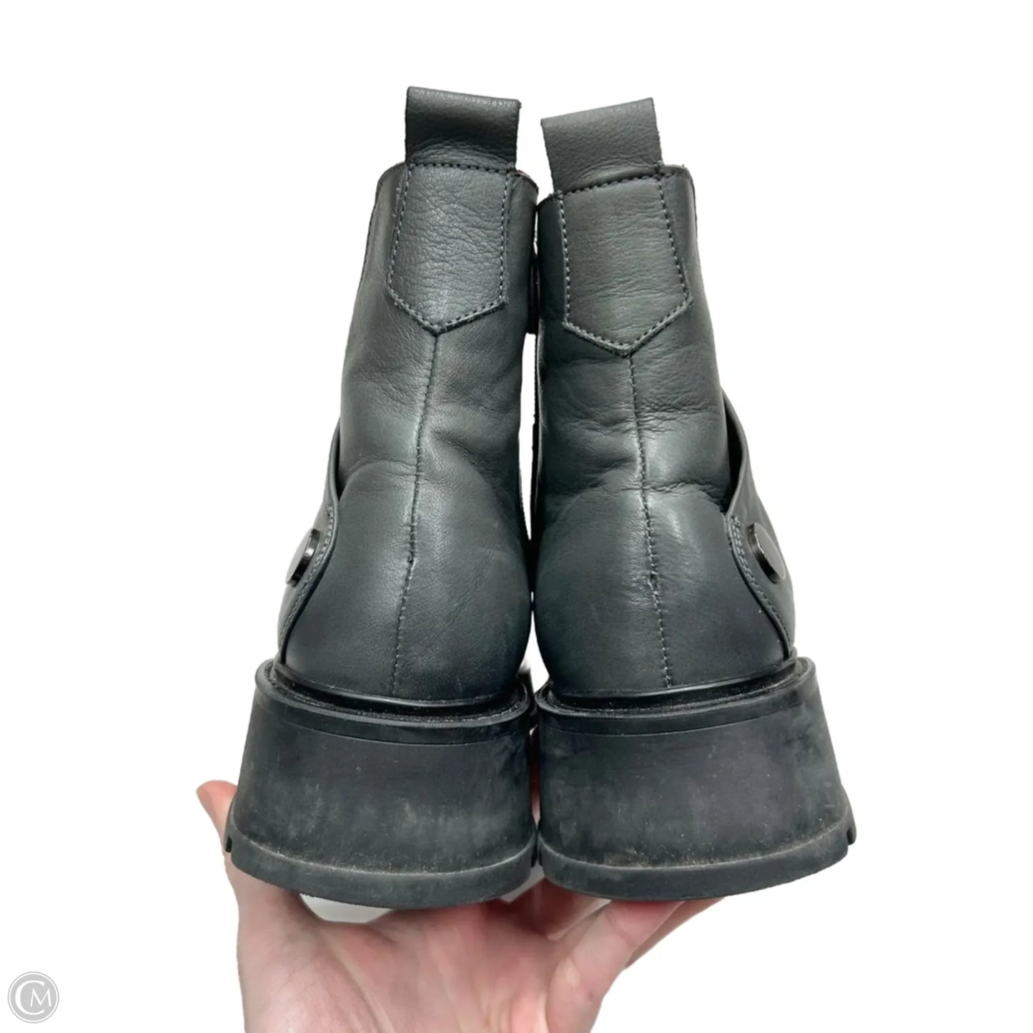 Boots Leather By Santana In Grey, Size: 9.5