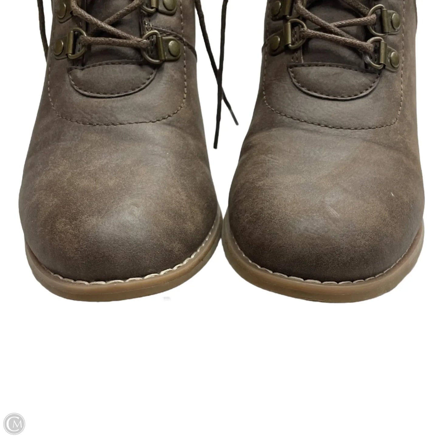 Boots Ankle Heels By Nautica In Brown, Size: 8.5