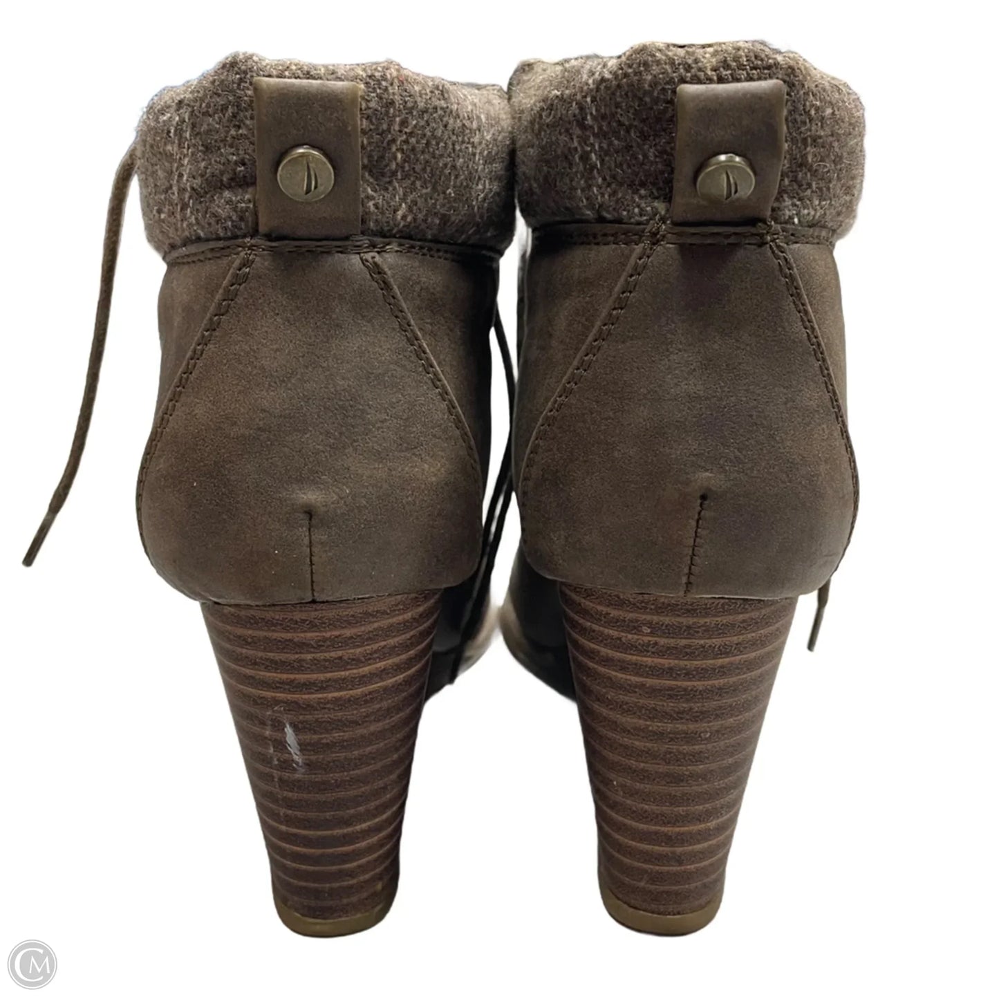 Boots Ankle Heels By Nautica In Brown, Size: 8.5